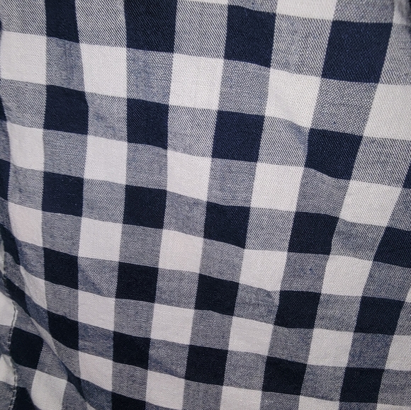 JCrew Factory Button Up Top Size XS Blue/White - Picture 8 of 10